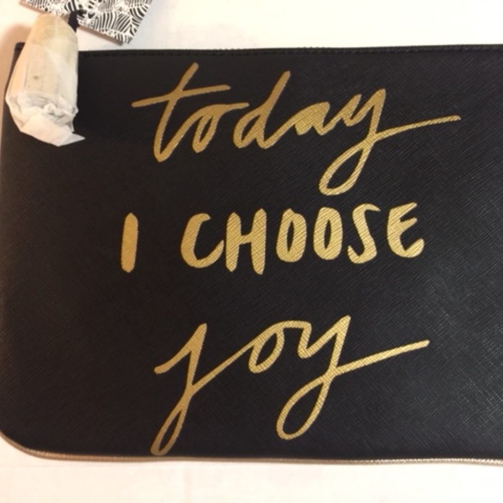 Dabney Lee "Today I Choose Joy" zippered pouch